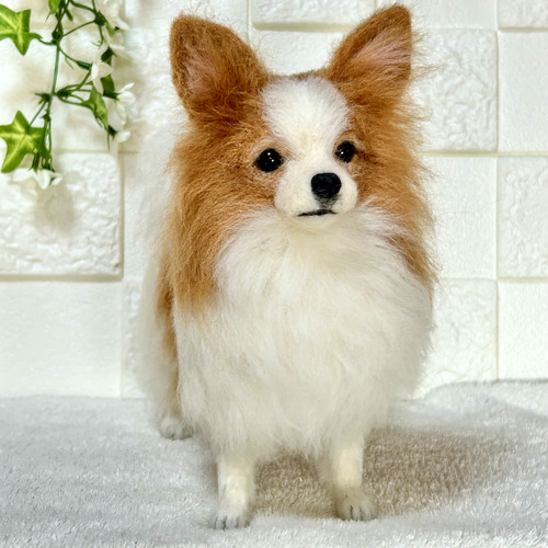 ☆羊毛フェルト☆【オーダーメイド】☆ハンドメイド☆リアル☆パピヨン