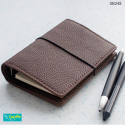 SB248 【SALE】ミニ6サイズ M6 システム手帳 リング径19mm ダーク