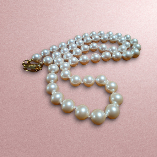 メッキ　アクセサリー　MONET パール 送料無料>ジャパンヴィンテージグラスパールネックレス（Monet）U.S.A.