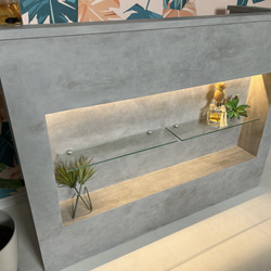 コンクリート調 サイドテーブル 物置台 飾り棚 サイドテーブル AUDREY