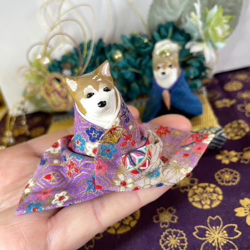 柴犬の雅お雛様/置き物 ワンちゃん 犬 柴犬 アニマル 動物 置き物
