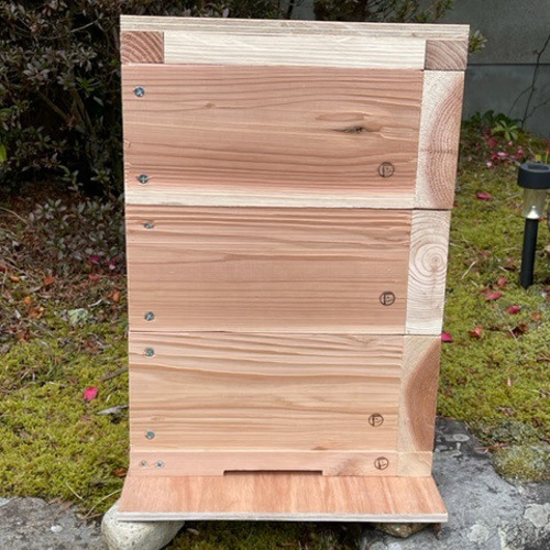 日本みつばち用 飼育箱 重箱式巣箱 待ち箱 3段 セット ハウス・小屋
