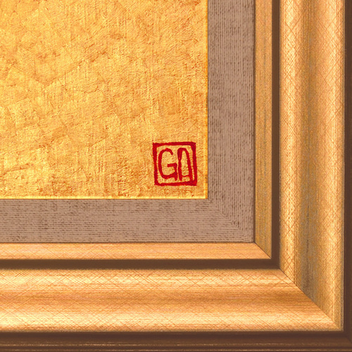 優美な輝き☆石川県産金箔三号色純金95.79%太陽金富士山がんどうあつし