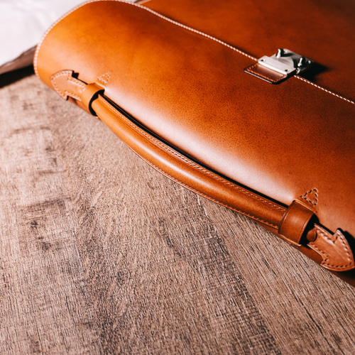 カスタマイズブッテーロ】手縫いクラシックブリーフケース ビジネス