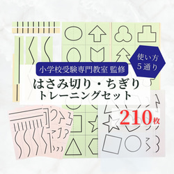 小学校受験 はさみ・ちぎりトレーニングセット 教材 巧緻性
