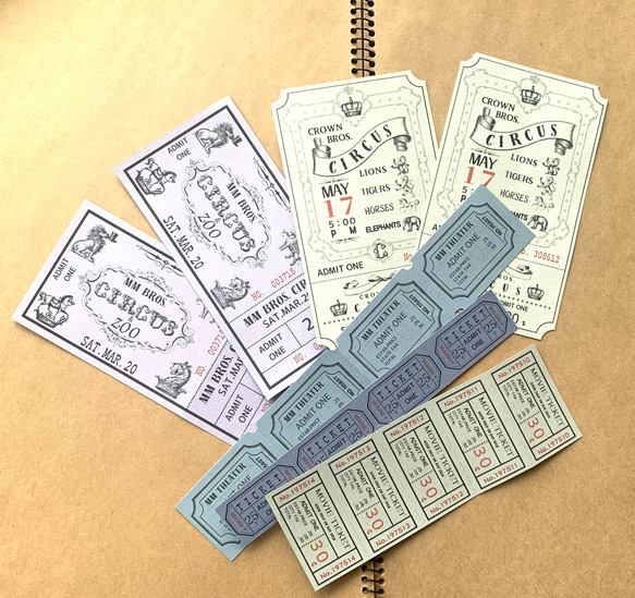 コラージュ素材 ジャンクジャーナル おすそ分け ビンテージチケット