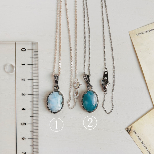 カリブ海の宝石】ラリマーsilver925ネックレス ネックレス・ペンダント