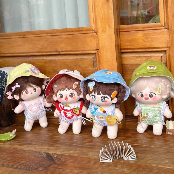 10/15/20cm着せ替えぬいぐるみ服 夏日水着セット 4色 バッグ付き 着せ