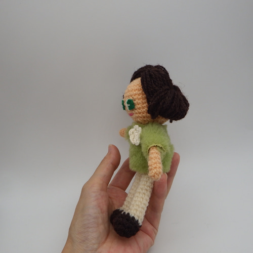 あみぐるみ】昭和レトロな女の子【039】 あみぐるみ ぬいぐるみ