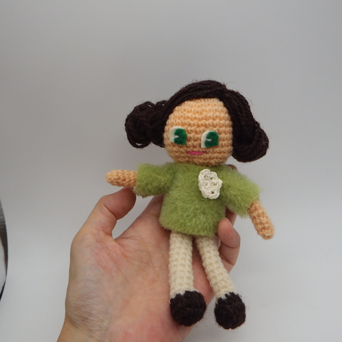 あみぐるみ】昭和レトロな女の子【039】 あみぐるみ ぬいぐるみ