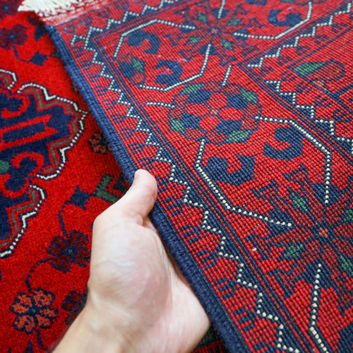 121×83cm【アフガニスタン手織り絨毯 カールモハメディ】ペルシャ絨毯