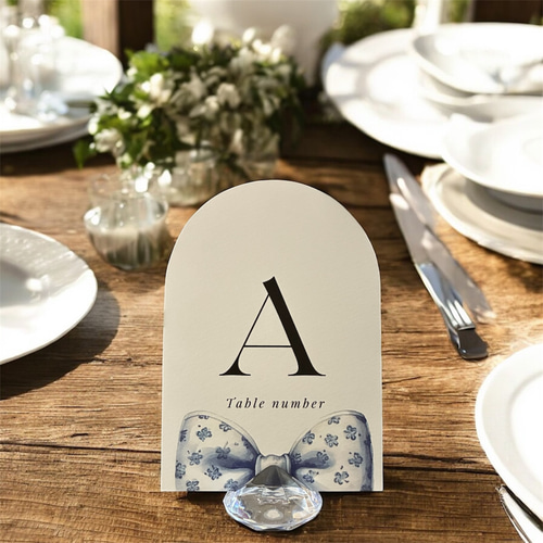 120円/1枚【全2種類】アーチ型 リボン テーブルナンバー【A/1/ONE】 6