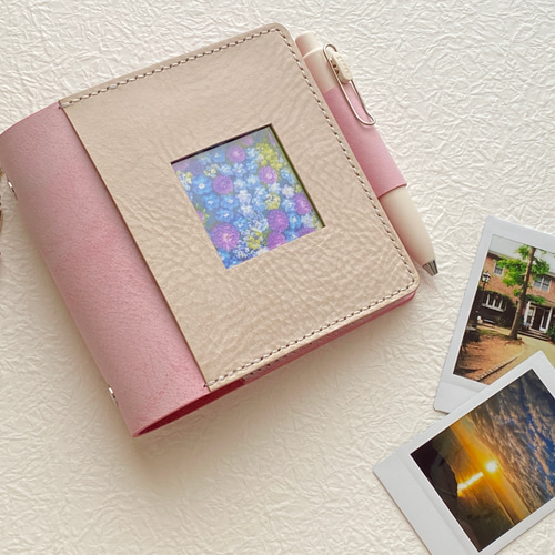 M5スクエア システム手帳カバー / ノートタイプ・窓ポケット付