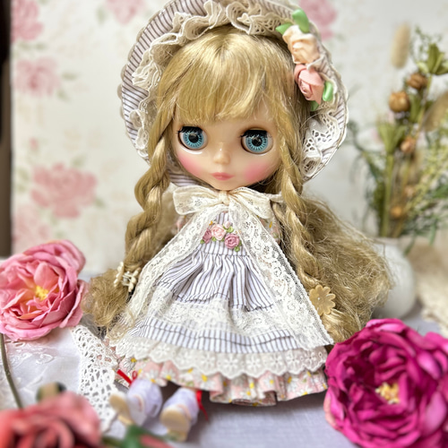 No.2 【送料無料】 ネオブライスサイズ リボン刺繍 ボンネット