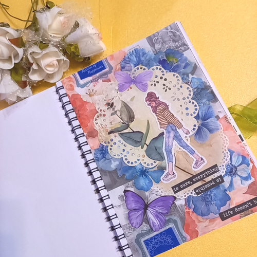 ジャンクジャーナル コラージュ 雑記帳 紙もの ハンドメイド