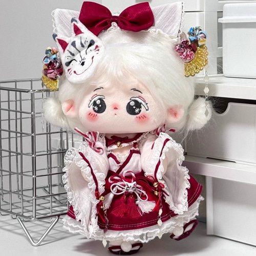 20cm着せ替えぬいぐるみ服 神の少女セット 着せ替え人形 ぬいぐるみ