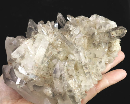 山梨県黒平水晶峠産 水晶クラスター 914g #50488 天然石 榎本通商 通販