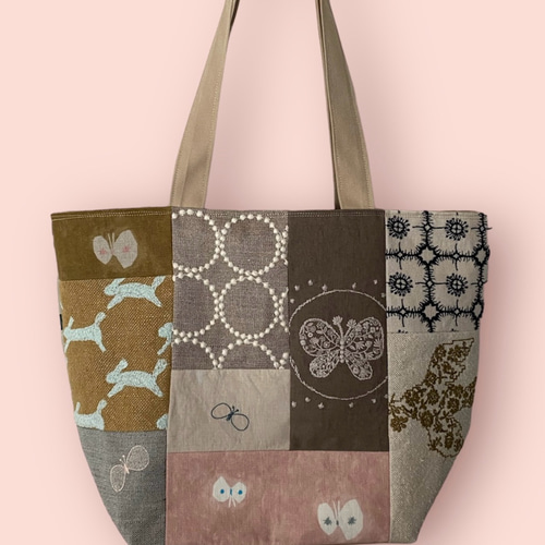 ミナペルホネン Lサイズ パッチワーク トートバッグ minaperhonen