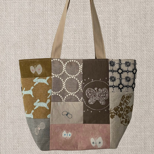 ミナペルホネン Lサイズ パッチワーク トートバッグ minaperhonen