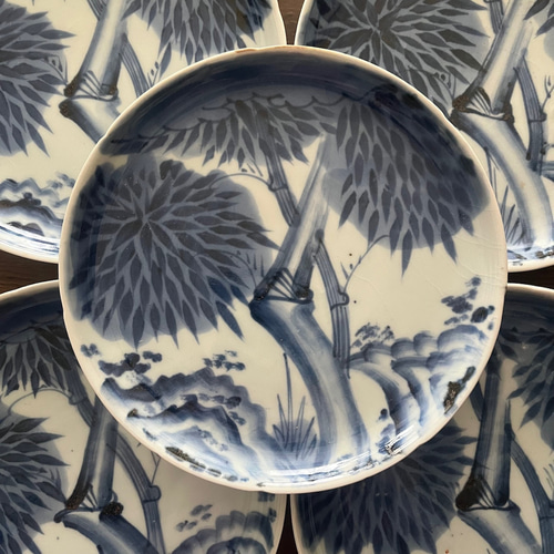 古伊万里染付5枚皿 大皿 antique art nozomi 通販 18214478｜Creema