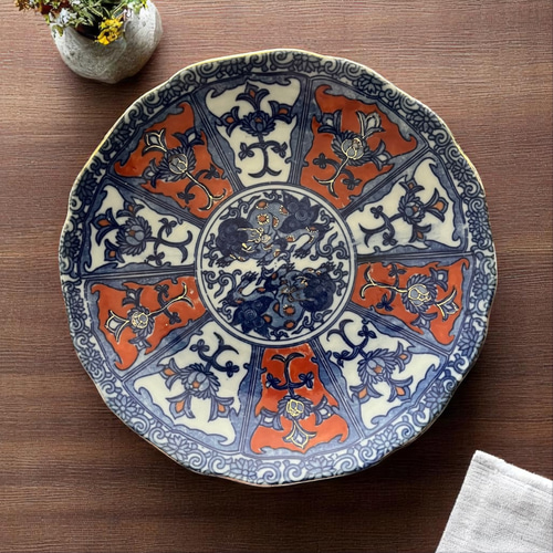 伊万里印判獅子7寸皿5枚組 大皿 antique art nozomi 通販 18214609