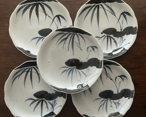 修理完了＞古伊万里7寸皿5枚組 大皿 antique art nozomi 通販