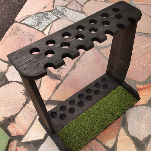 ゴルフクラブスタンド13本＋7本 塗装仕上4色より【組立て完成品でお