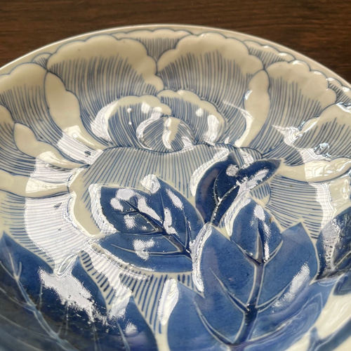 古伊万里染付牡丹6寸皿3枚 中皿 antique art nozomi 通販 18205960