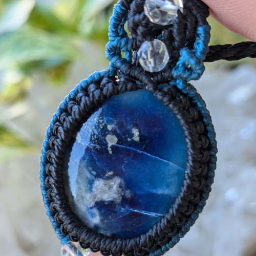 ☆希少石☆アフガナイト(多種鉱物)☆マクラメ編みネックレス 218