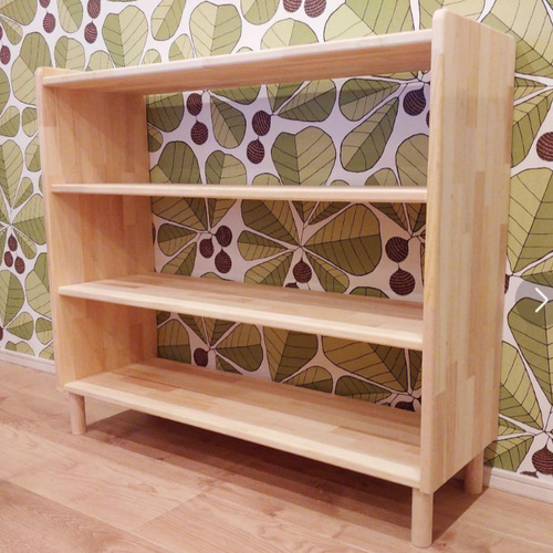 絵本棚 木製棚 おもちゃ棚 ハンドメイド モンテッソーリ 棚・シェルフ