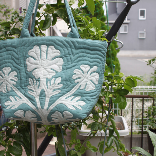 オーダーメイド】ハワイアンキルト ショルダーバッグ ハイビスカス