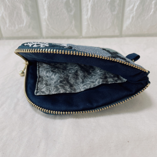 ミナペルホネンハンドメイド パッチワークL字ポーチ ポーチ みろん