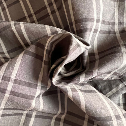 マニッシュなグレーチェック木綿着物 着物 花鹿 kajika 通販 18228218