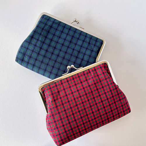 ファミリア風チェックの母子手帳ケース・お薬手帳ケース 母子手帳