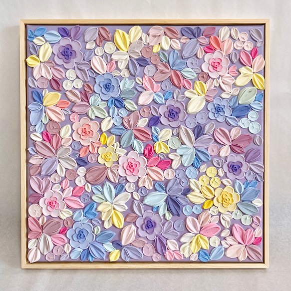 テクスチャーアート フラワーアート 現代アート アートパネル