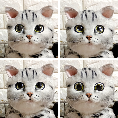 自在猫】自在に可動できるリアルな等身大アメリカンショートヘアの