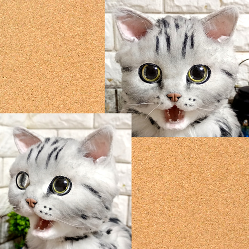 自在猫】自在に可動できるリアルな等身大アメリカンショートヘアの