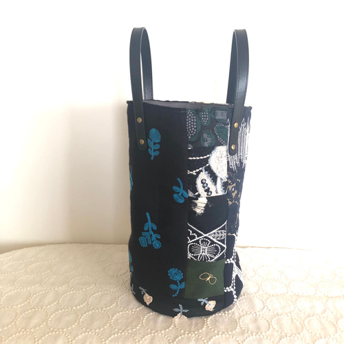 一点物 送料無料 ミナペルホネン バケツ型トートバッグ ハンドメイド