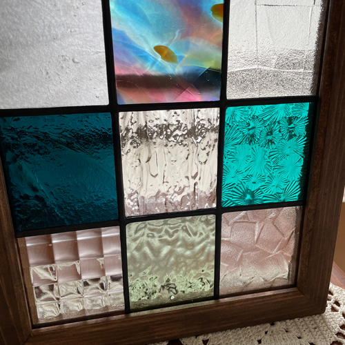 ステンドグラス パネル 大正ロマン 格子戸 その他インテリア雑貨