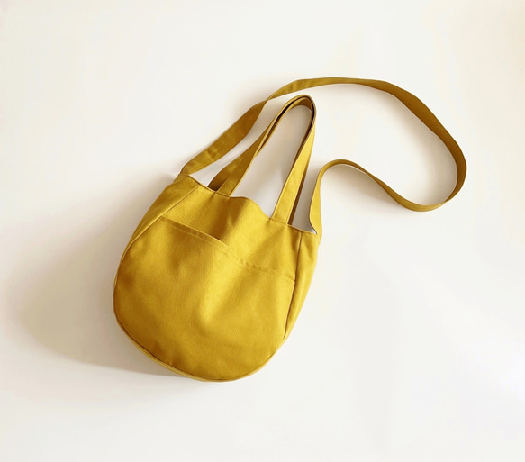 大人のマスタードイエローバッグ｜2WAYトートバッグ 肩掛け
