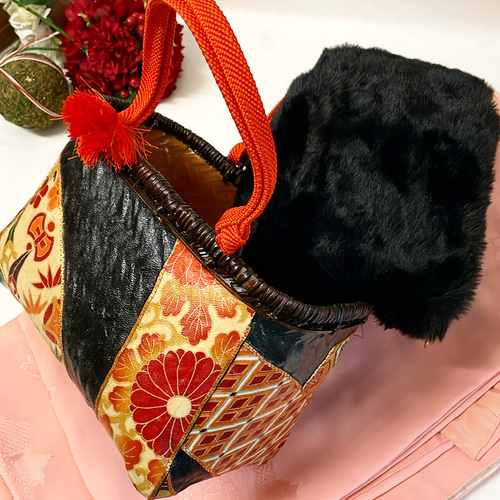 一閑張りバック “百鬼夜行” 浮世絵仕上げ かごバッグ Momo太郎 通販