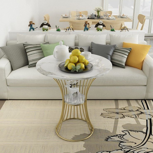 大理石天板のラグジュアリーサイドテーブル2 おしゃれ かわいい