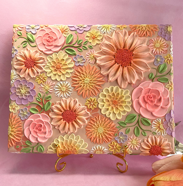 テクスチャーアート 絵画 アートパネル フラワーアート インテリア