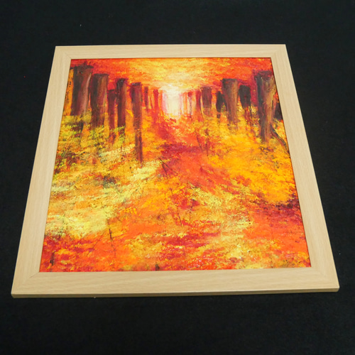 油絵 油彩 油彩画 絵画【秋の森】 絵画 HR 通販 18344008｜Creema