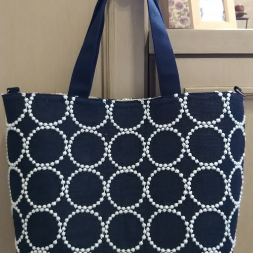 トートバッグ*minaperhonenのファブリックを使って*タンバリン