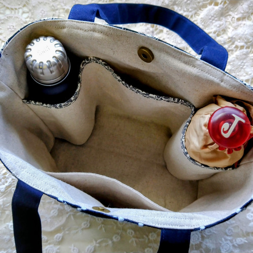 トートバッグ*minaperhonenのファブリックを使って*タンバリン