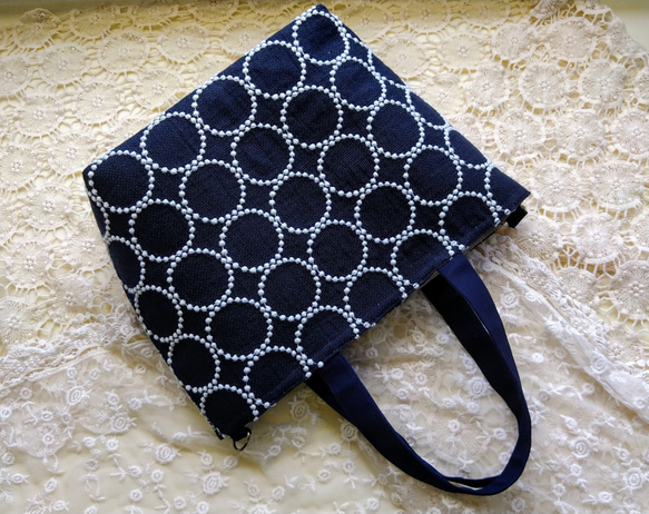 トートバッグ*minaperhonenのファブリックを使って*タンバリン