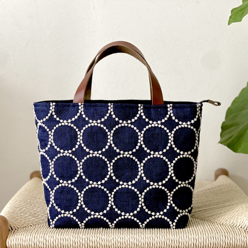⚮̈ミナペルホネン tambourine navy かくれんぼトート トートバッグ