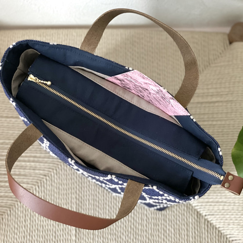 ⚮̈ミナペルホネン tambourine navy かくれんぼトート トートバッグ