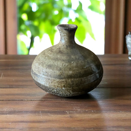 信楽焼 油壺 直径8cm×高さ10cm 星野享斉 作 一輪挿し・花瓶・花器